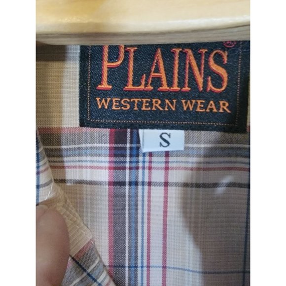 Plains Western Wear Long Sleeve Pearl Snap Button Up Shirt Size Small - Picture 5 of 6